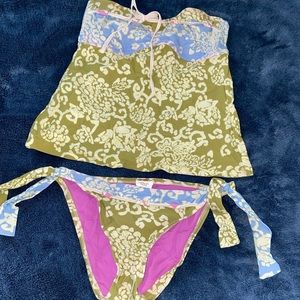 Lucky Brand strapless tankini size small 🌴